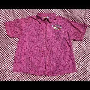Vintage 90s Tweety Bird Embroidered Short Sleeve Button Down